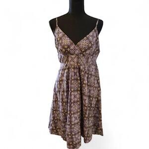 New York & Company 100% cotton sun dress, lined adjustable straps size 8